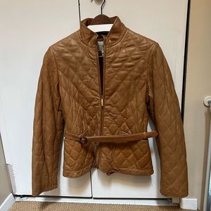 Caramel Burberry Leather Jacket